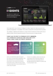 Cubic'c INSIGHTS Solution Generates Value in Connected Vehicles