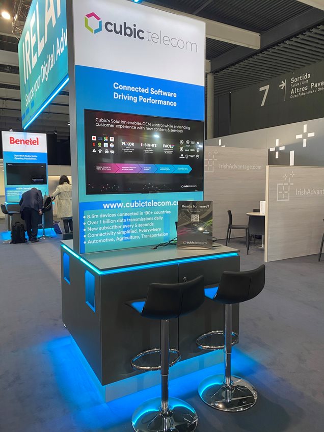 Cubic Telecom stand at MWC 2022